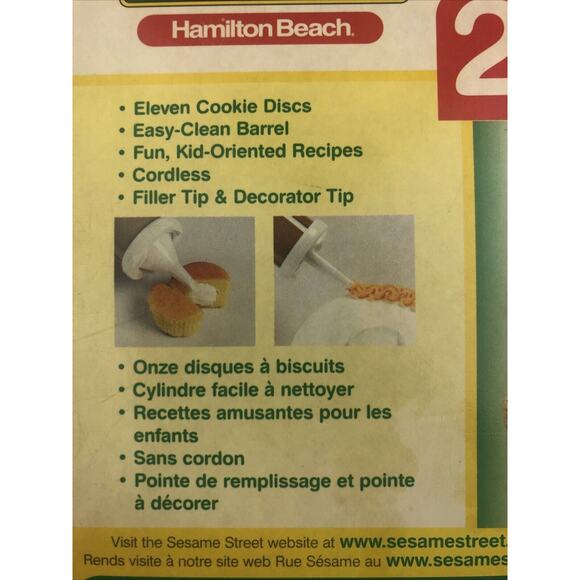 Sesame Street Cookie‎ Monster Cookie Press Hamilton Beach Motorized Vintage 1998 - Picture 9 of 10